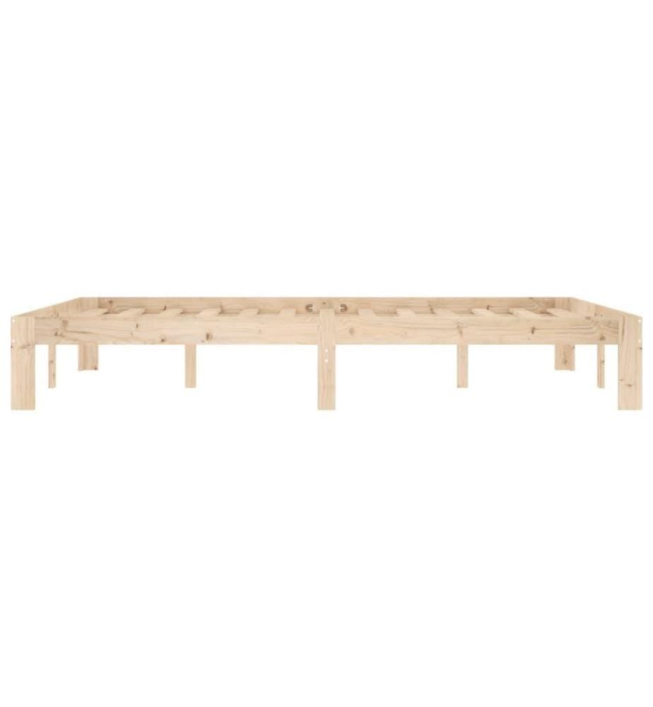 Cadre de lit Bois de pin massif 140x200 cm