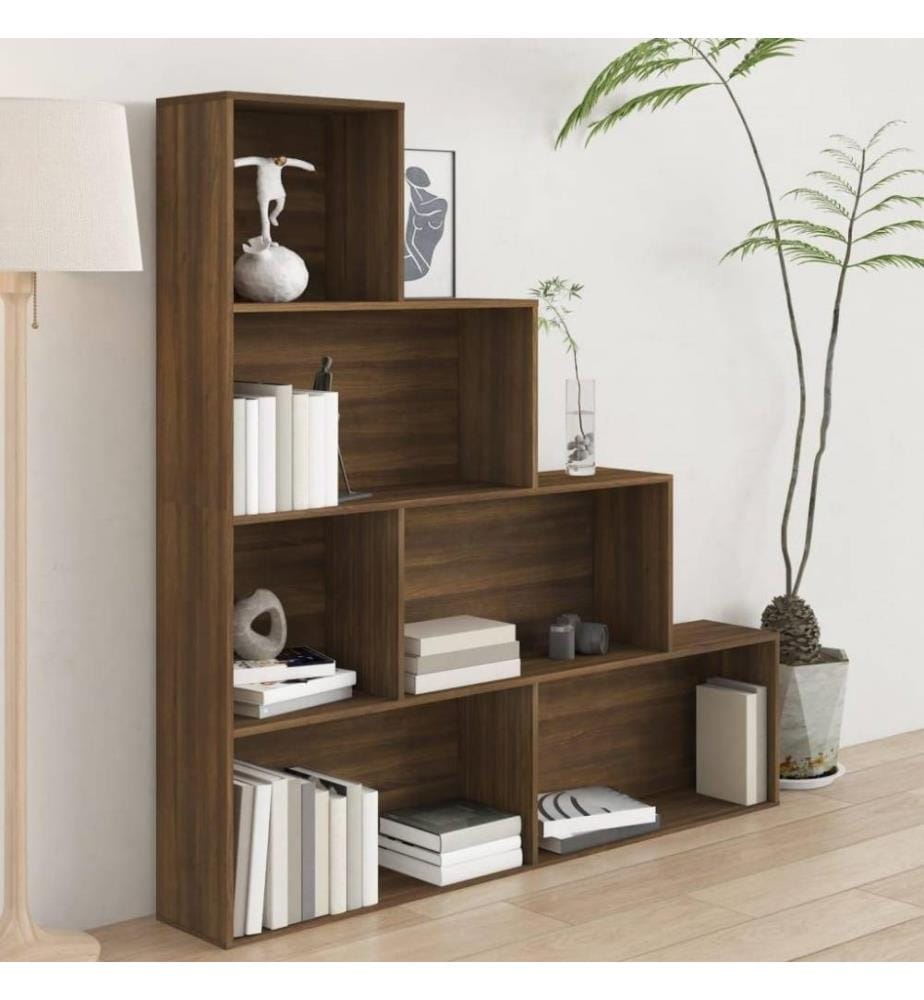 Bücherregal Braun Eichen-Optik 155x24x160 cm