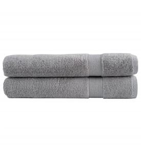 Premium-Handtücher SOLUND 2 Stk. Grau 100x200 cm 600 g/m²