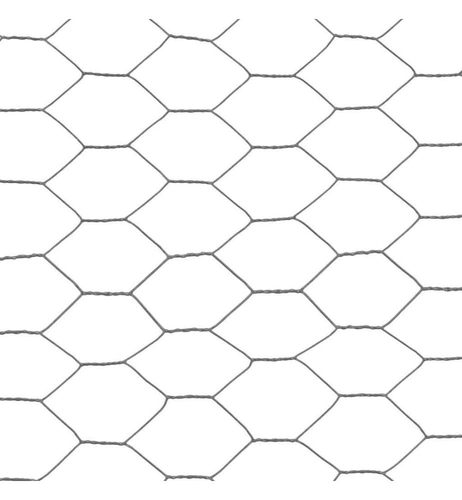 Drahtzaun Stahl mit PVC-Beschichtung 25x1,2 m Grau