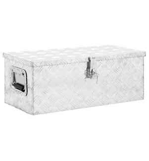 Boîte de rangement Argenté 70x31x27 cm Aluminium