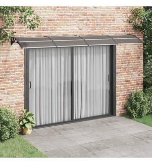 Türvordach Schwarz 400x100 cm Polycarbonat