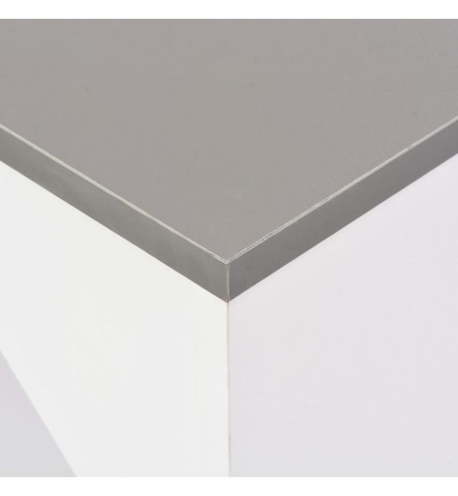 Bartisch mit Beweglichem Regal Weiss 138x39x110 cm