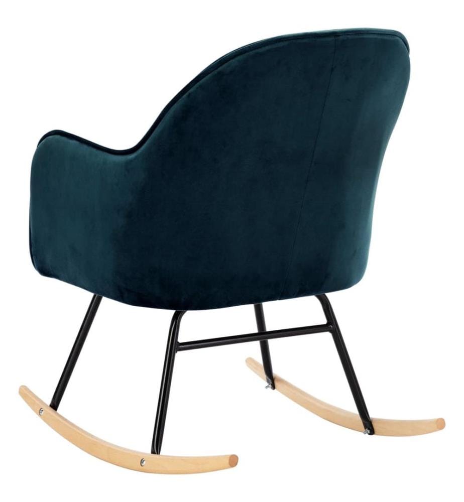 Chaise à bascule Bleu Velours