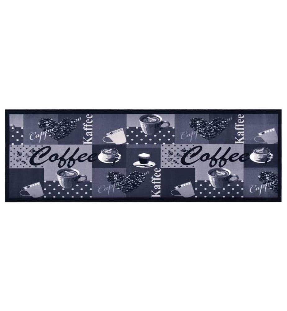 Tapis de cuisine lavable Bleu café 60x180 cm