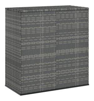 Garten-Kissenbox PE Rattan 100x49x103,5 cm Grau