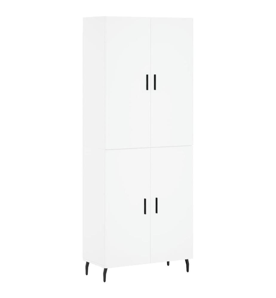 Highboard Weiss 69,5x34x180 cm Holzwerkstoff