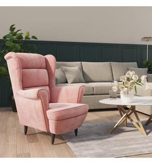 Sessel Rosa Samt