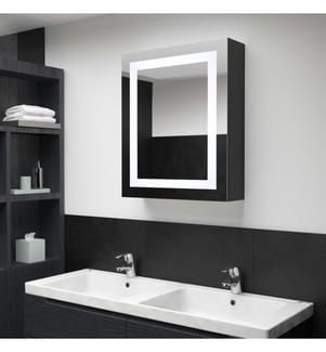Armoire de salle de bain à miroir LED 50x13x70 cm
