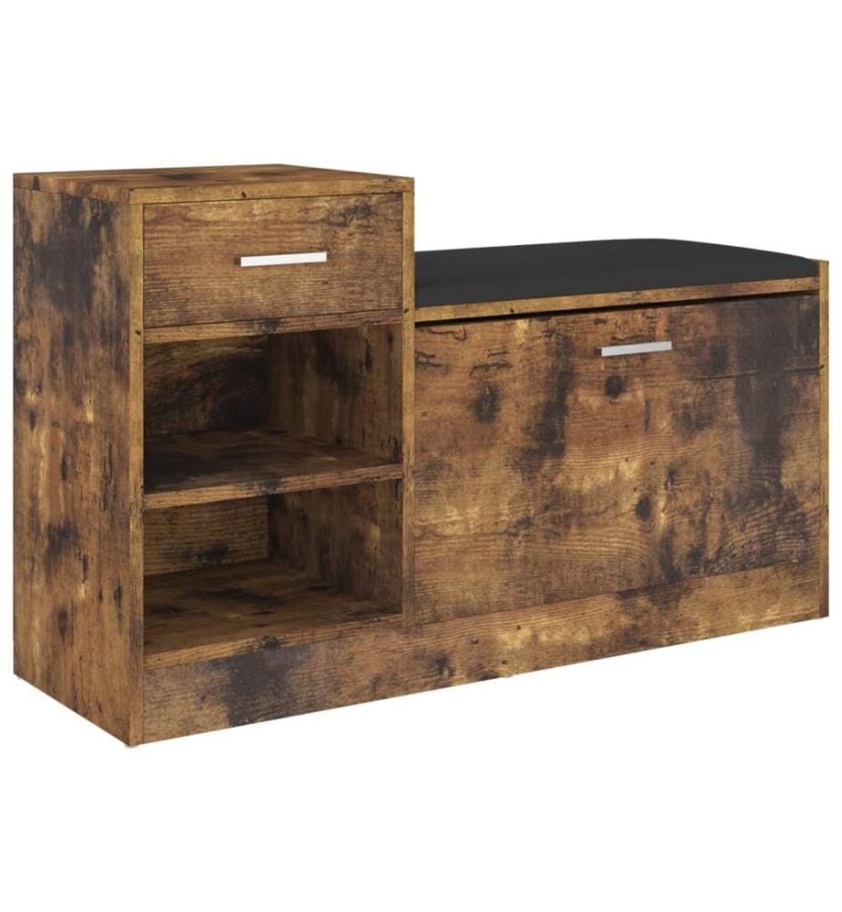 Schuhbank Räuchereiche 94,5x31x57 cm Holzwerkstoff