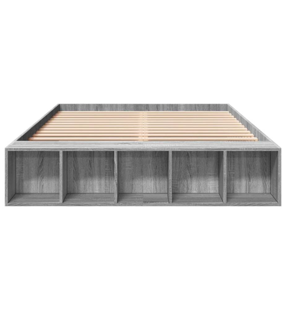 Cadre de lit sans matelas sonoma gris 140x200 cm