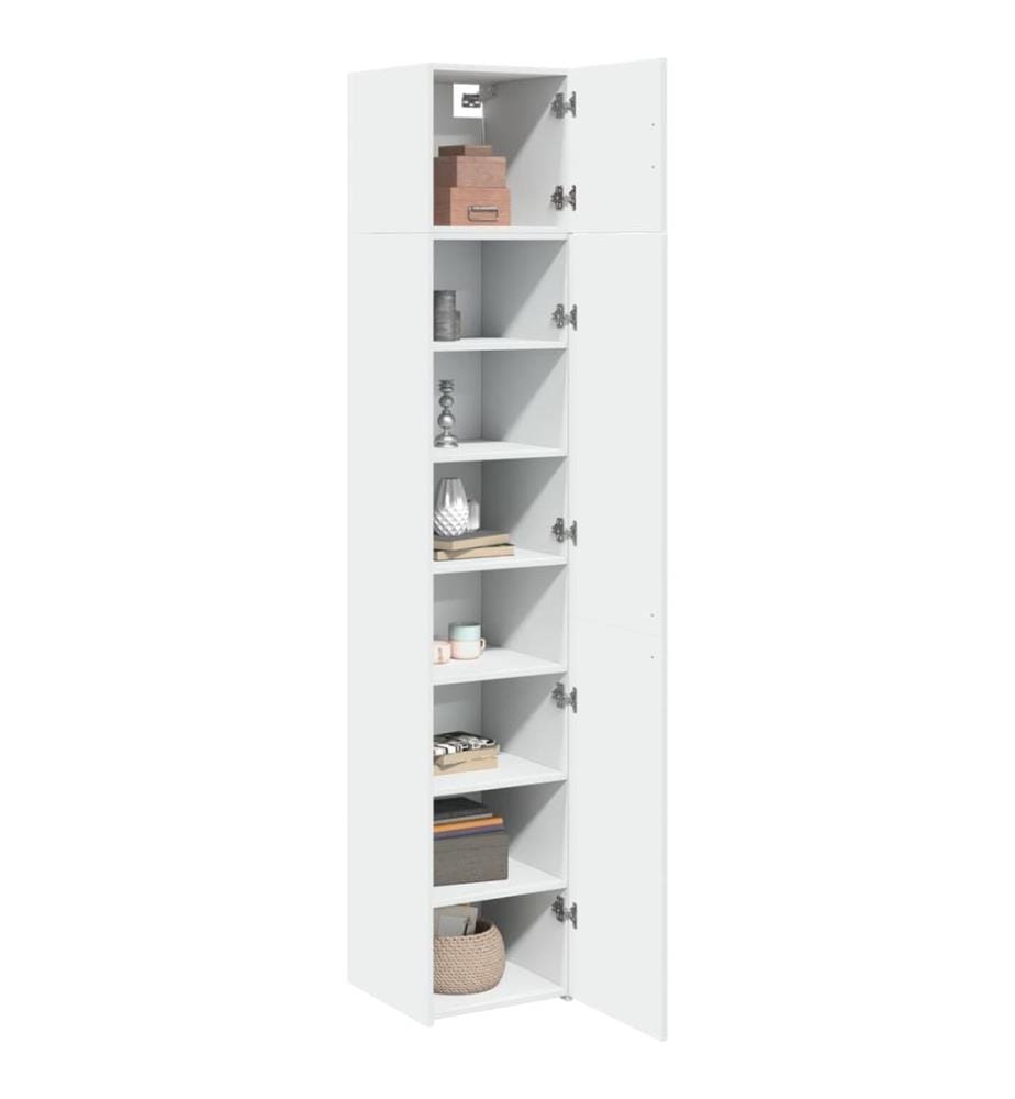Armoire de rangement mince blanc 40x42,5x225 cm