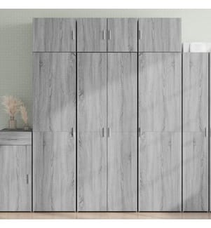 Highboard Grau Sonoma 70x42,5x185 cm Holzwerkstoff