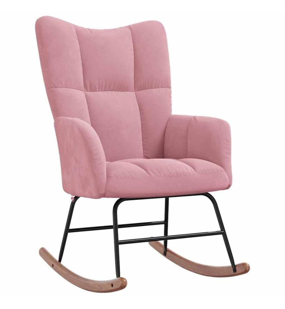 Chaise à bascule Rose Velours