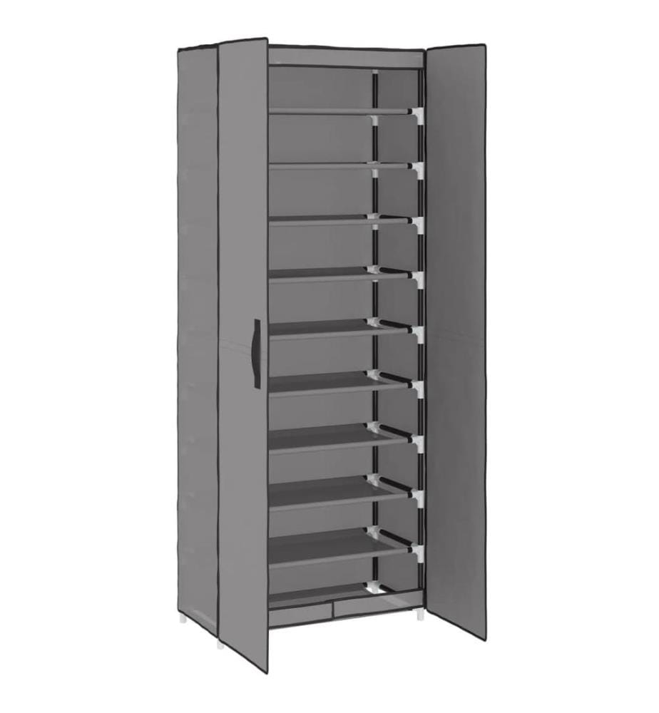 Schuhschrank Grau 60x30x166 cm Stoff