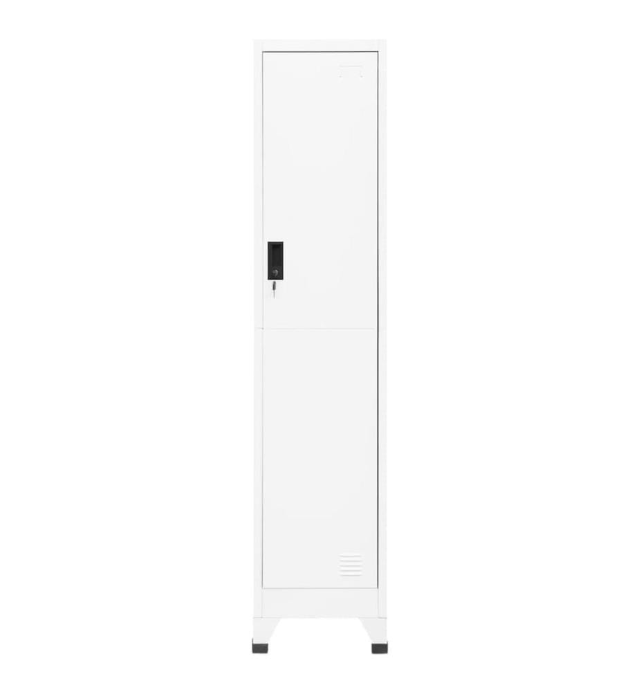 Schliessfachschrank Weiss 38x45x180 cm Stahl