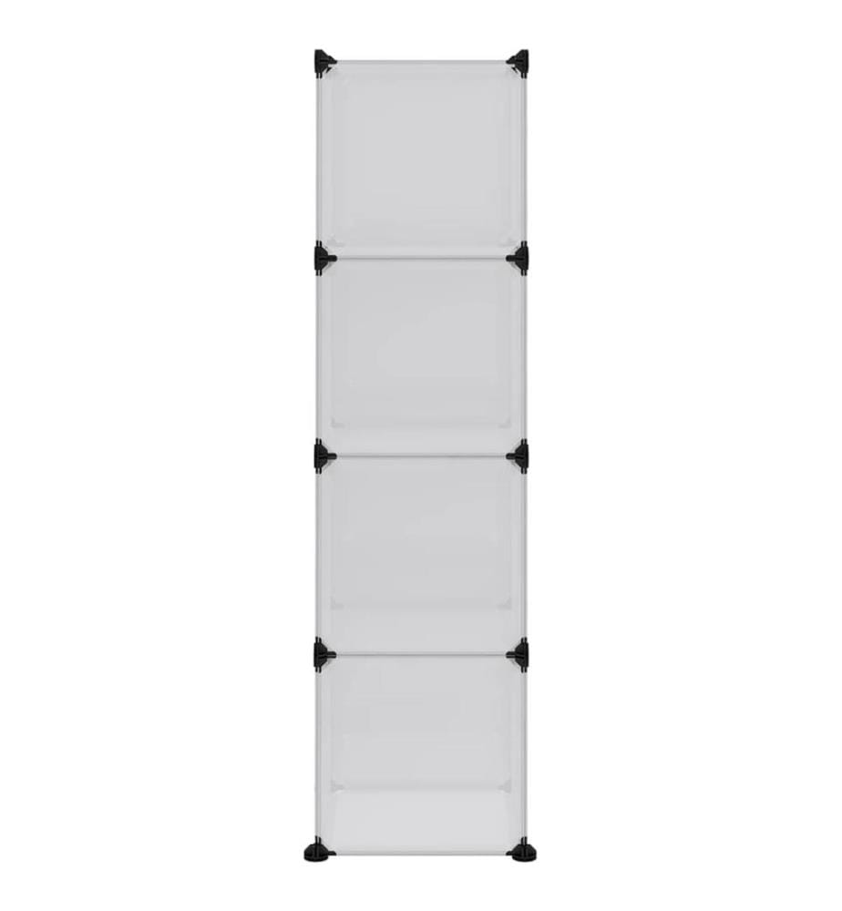 Regalsystem mit 12 Würfeln und Türen Transparent PP