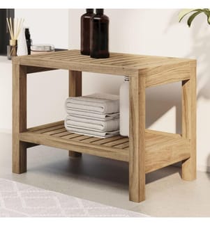 Badezimmer-Beistelltisch 60x30x45 cm Massivholz Teak