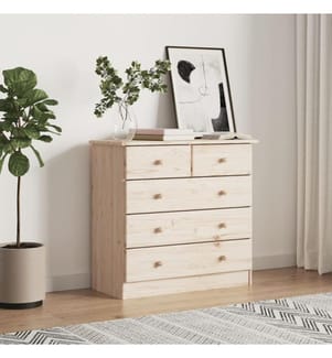 Kommode ALTA 77x35x73 cm Massivholz Kiefer