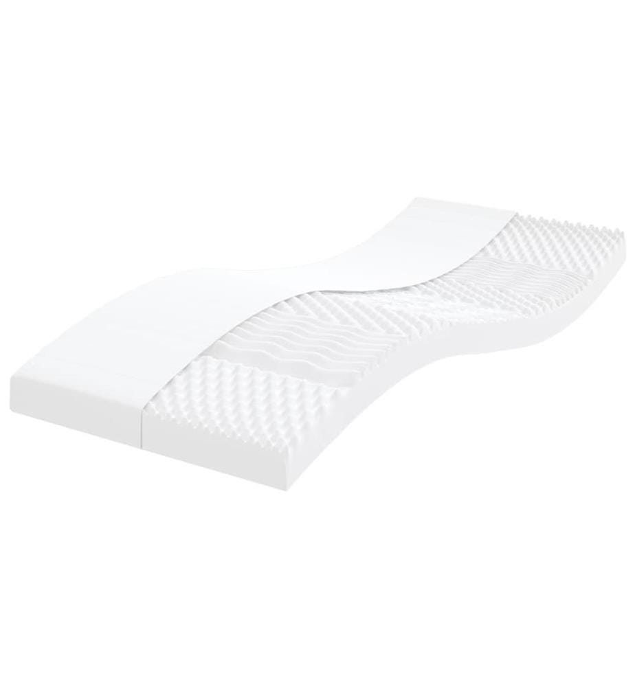 Matelas en mousse 2 pcs blanc 80x200 cm 7 zones dureté 20 ILD