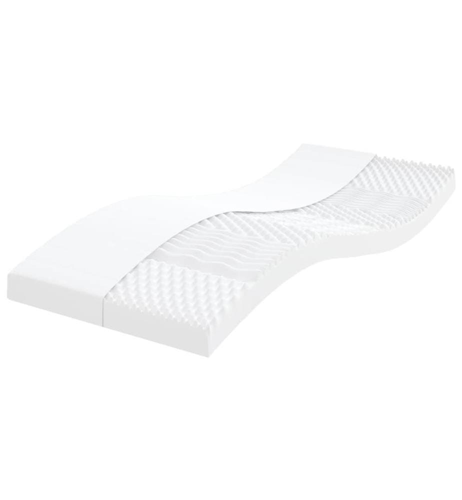 Matelas en mousse 2 pcs blanc 100x200 cm 7 zones dureté 20 ILD