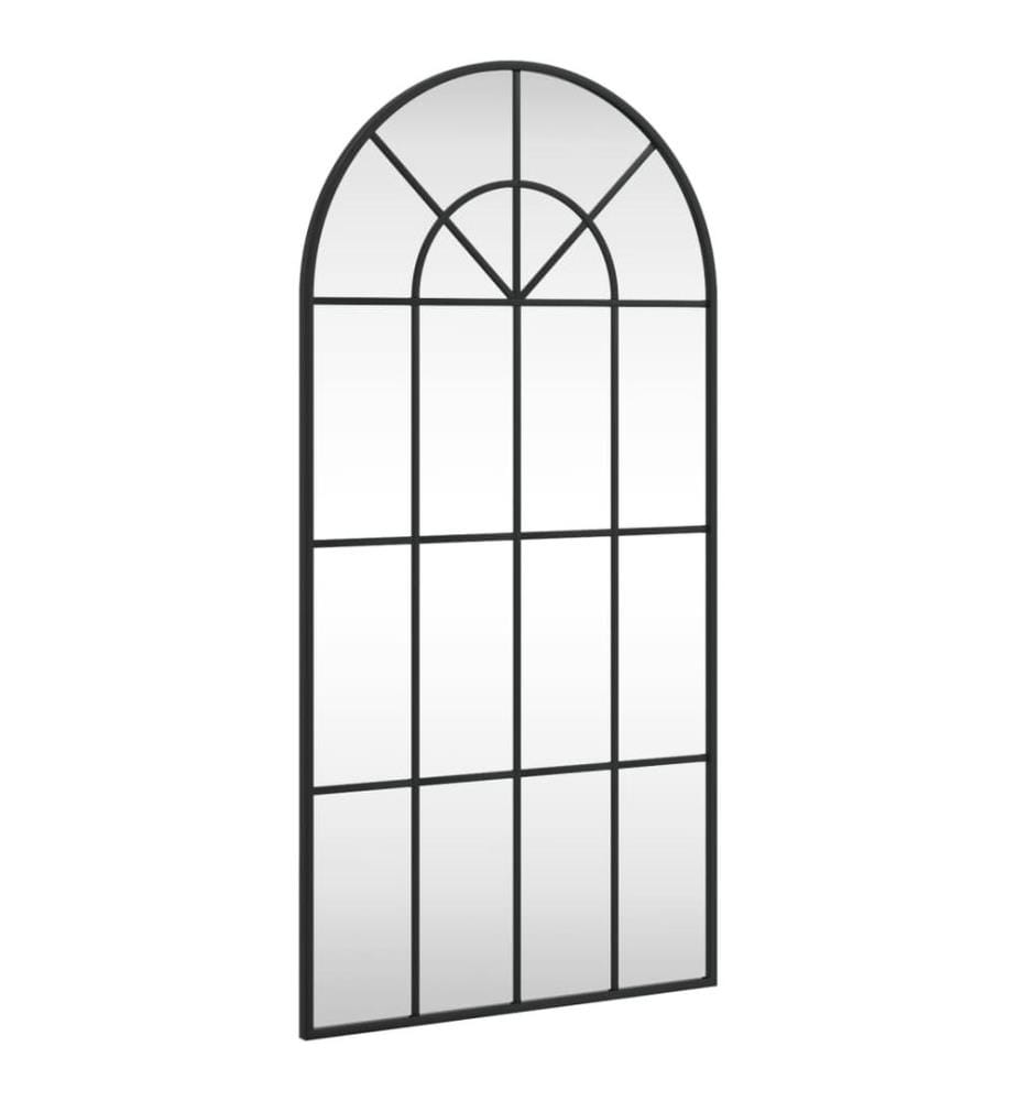 Miroir mural noir 50x100 cm arche fer