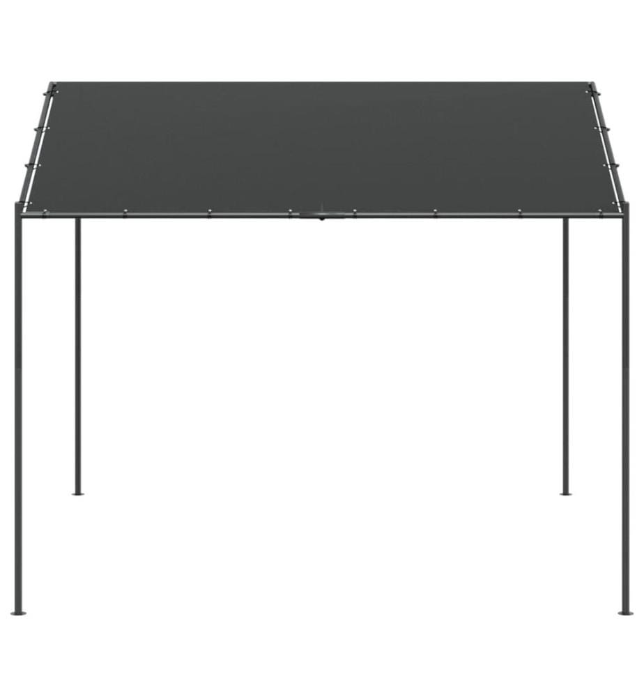 Gartenpavillon Anthrazit 3x3 m Stahl und Stoff