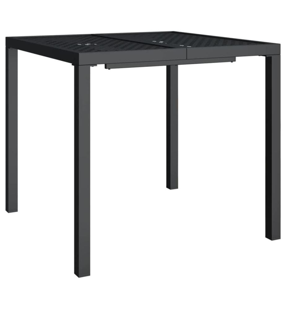 Gartentisch Anthrazit 80x80x72 cm Stahl