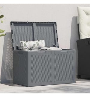 Gartenbox Grau PP Rattan 180 L