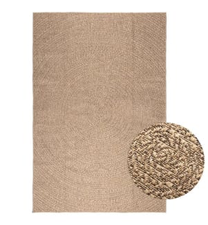 Teppich ZIZUR 160x230 cm Jute-Optik Indoor und Outdoor