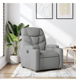 Relaxsessel Hellgrau Stoff