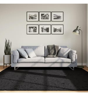 Teppich OVIEDO Kurzflor Schwarz 200x200 cm
