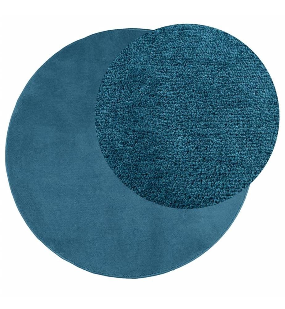 Teppich OVIEDO Kurzflor Türkis Ø 200 cm
