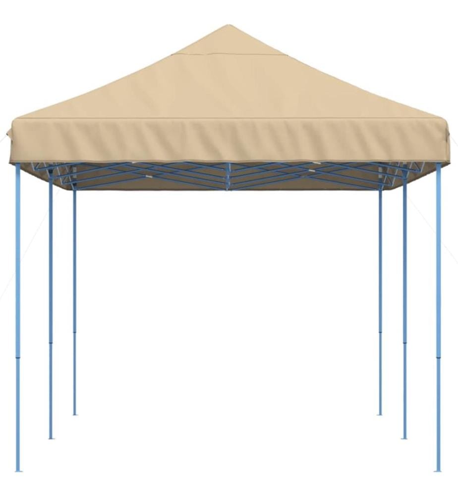 Tente de réception pliable escamotable beige 580x292x315 cm