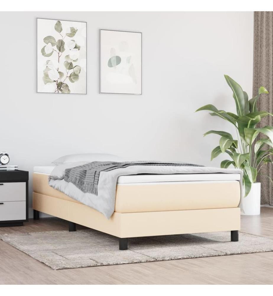 Taschenfederkernmatratze Creme 120x190x20 cm Stoff