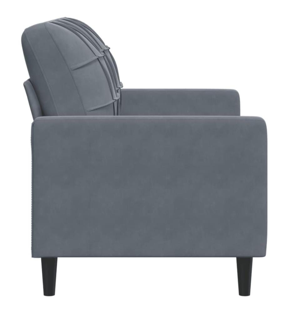 2-Sitzer-Sofa Dunkelgrau 120 cm Samt