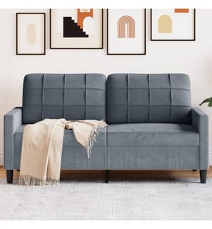 2-Sitzer-Sofa Dunkelgrau 140 cm Samt