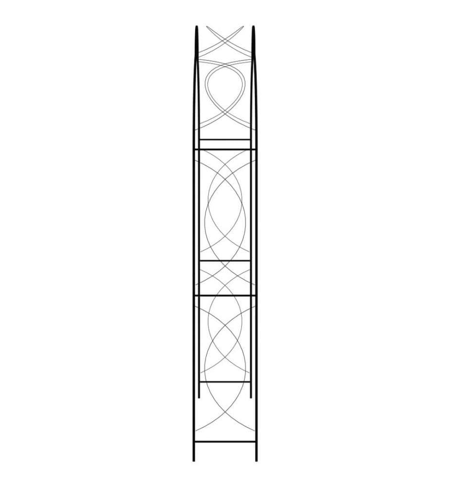 Rosenbogen Schwarz 150 x 34 x 240 cm Eisen
