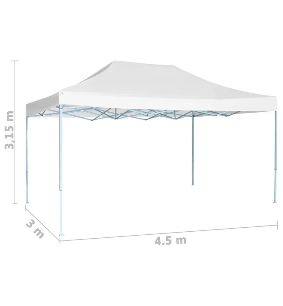Tente de réception pliable 3x4,5 m Blanc