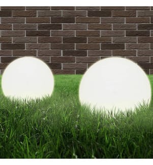 Lampe à LED sous forme de boule 2 pcs Sphérique 30 cm PMMA