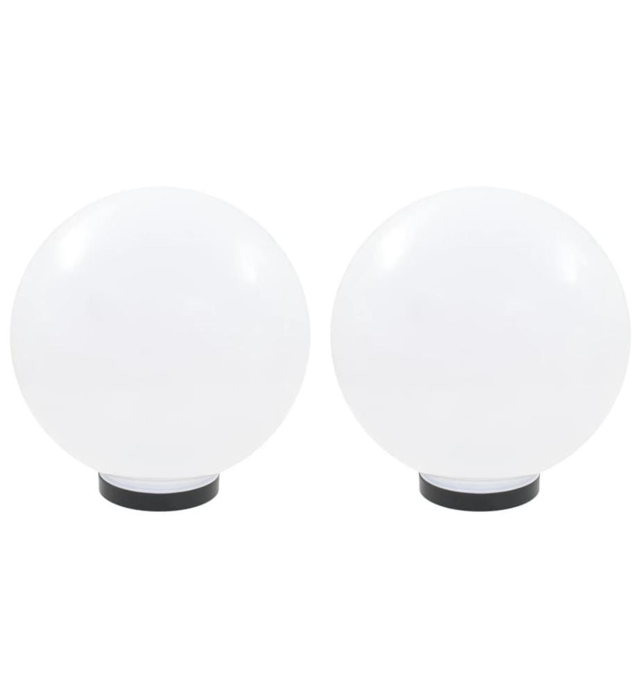 Lampe à LED sous forme de boule 2 pcs Sphérique 30 cm PMMA