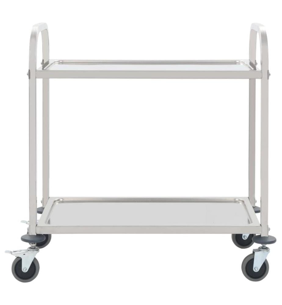 2-Stufiger Servierwagen 95 x 45 x 83,5 cm Edelstahl