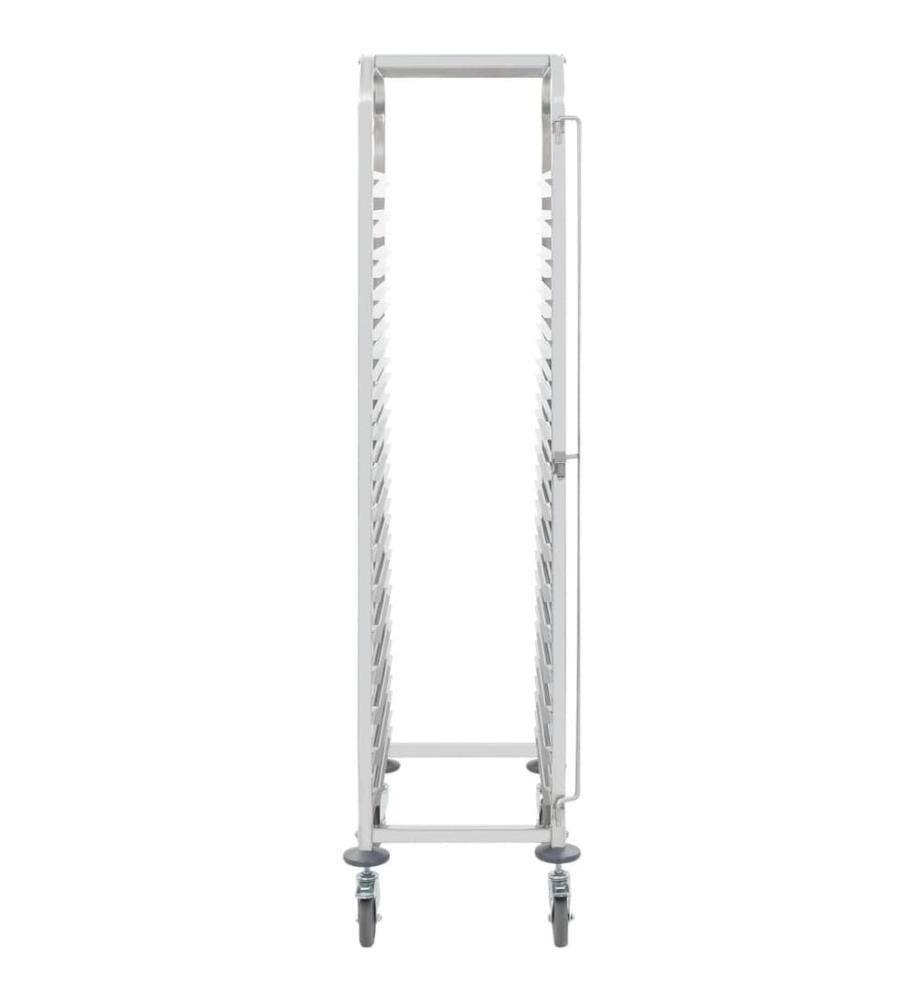 Tablettwagen für 16 Tabletts 38x55x163 cm Edelstahl