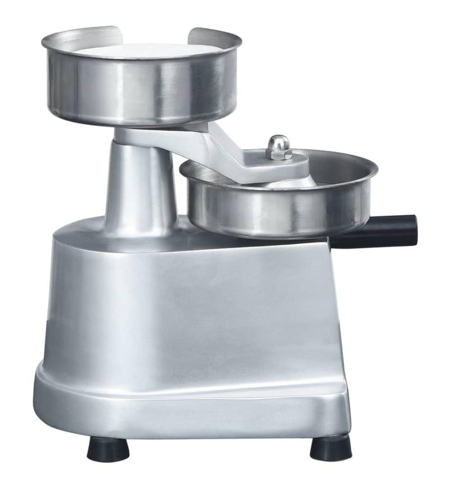 Hamburgerpresse mit 500 Trennpapieren Aluminium 10 cm