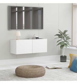 TV-Schrank Weiss 80x30x30 cm Holzwerkstoff