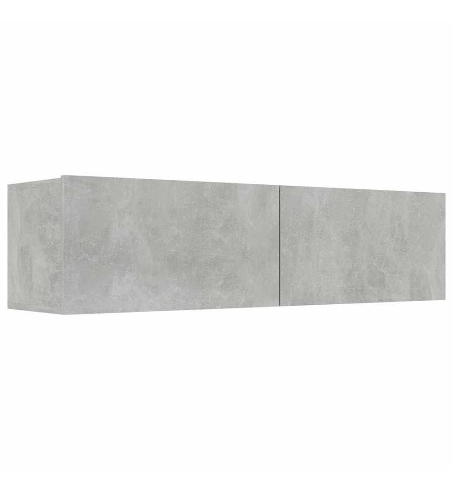 Meuble TV Gris béton 120x30x30 cm Bois d'ingénierie