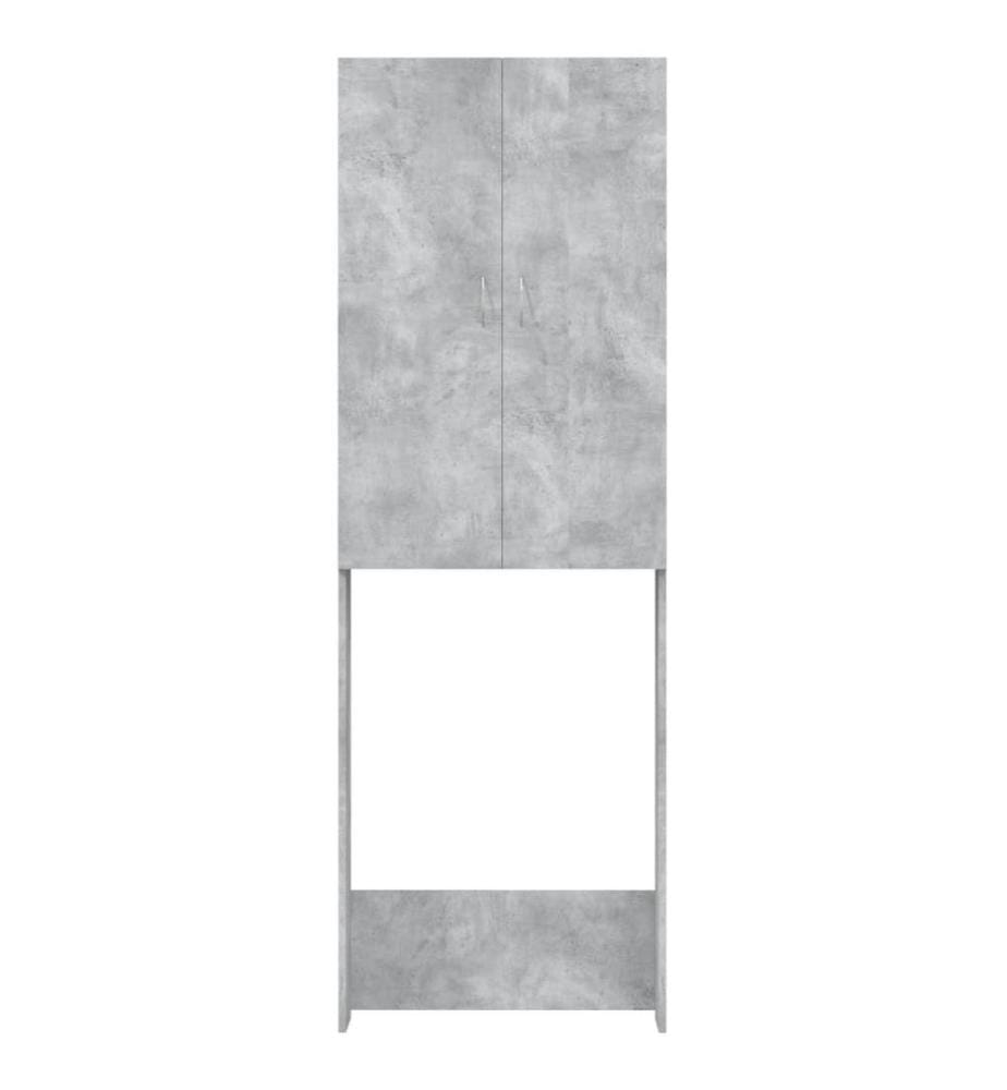 Meuble pour machine à laver Gris béton 64x25,5x190 cm