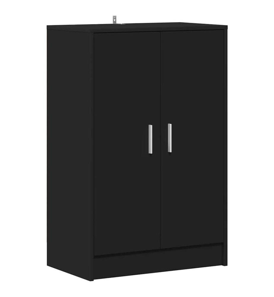 Schuhschrank Schwarz 60x35x92 cm Holzwerkstoff