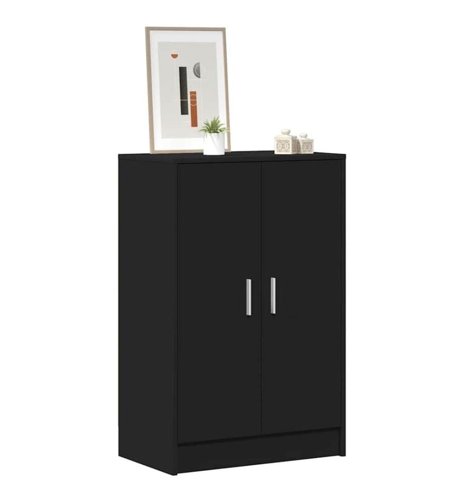 Schuhschrank Schwarz 60x35x92 cm Holzwerkstoff