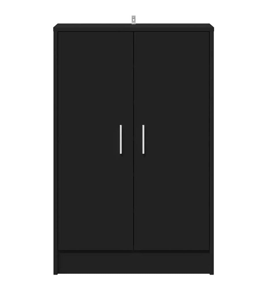 Schuhschrank Schwarz 60x35x92 cm Holzwerkstoff